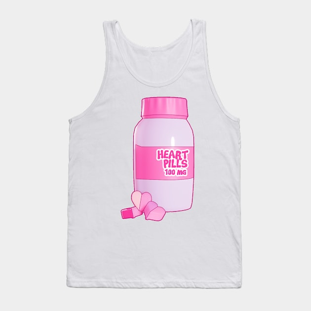 Bottled Heart Pills Tank Top by VelvepeachShop